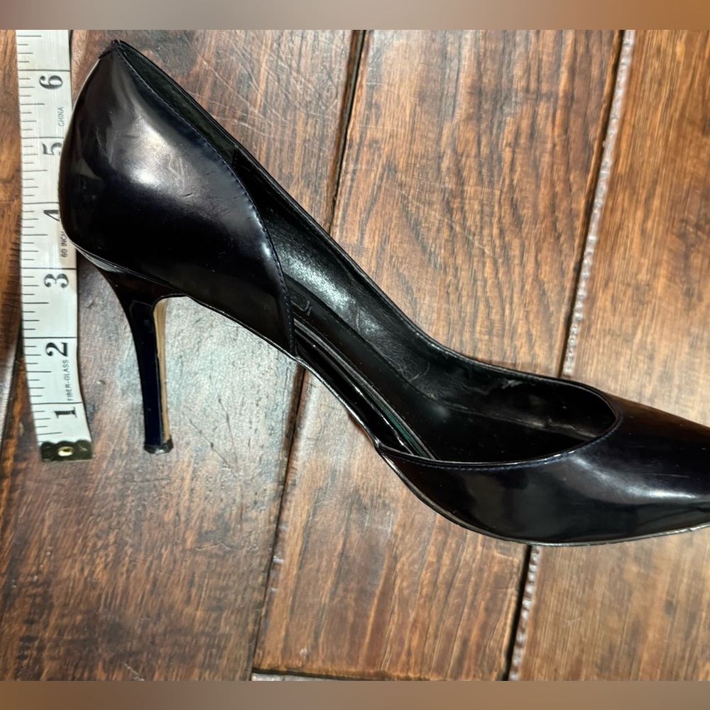 WHITE HOUSE BLACK MARKET Patent Leather Pumps Heels Midnight Blue 9.5 - Picture 3 of 15